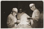 Dr. Eliasberg performs an operation in the Lodz ghetto hospital.