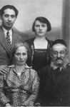 Portrait of the Gaenger family.

Pictured standing are Max Gaenger;  Frieda (Gaenger) Petranker.