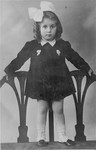 Portrait of Nusienka Liss who perished in Auschwitz at the age of 7.