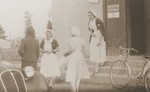 Nurses at the Recebedou camp infirmary. Second from the left is Isabelle Peloux, the aunt of Marie Genevieve Parmentier.