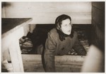 Suse Grunbaum lies in an attic storeroom at the home of Bernard and Mina Hartemink in Sinderen, the Netherlands, where she was hidden during the war.