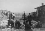 Prisoners at forced labor in the Janowska concentration camp.