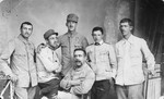 Group portrait of Jewish soldiers in the Romanian army during World War I.