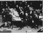 The prosecution team at the Doctors Trial.

Pictured in the center of the foreground is Chief of Counsel Brigadier General Telford Taylor.