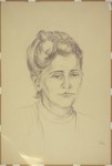 "Woman with Upswept Hairdo, Chef de Barraque" by Lili Andrieux.