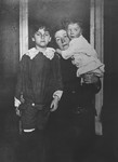 Fanya Mikolaevsky with her two grandsons, Nathaniel Broido (in her arms), and Sasha Magid (left).