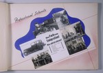 One page of a scrapbook/photo album that includes photographs of vocational training activities [probably at the Schlachtensee displaced persons camp].