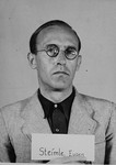 Mug-shot of defendant Eugen Steimle at the Einsatzgruppen Trial.