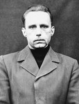 Portrait of Wilhelm Beiglboeck as a defendant in the Medical Case Trial at Nuremberg.