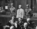 Defendant Oswald Pohl, a former SS Obergruppenfuehrer and general in the Waffen-SS, is sentenced to death by hanging by the Military Tribunal II at the Pohl/WVHA trial.
