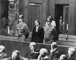 Defendant Herta Oberhauser is sentenced to twenty years in prison by the Military Tribunal I at the Doctors Trial.