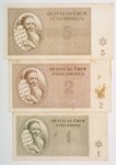 Theresienstadt ghetto currency. 

These notes were issued by the Aeltestenrat (Council of Elders) of the Theresienstadt ghetto and bear the signature of the Judenaelteste (chairman of the Council of Elders), Jacob Edelstein.