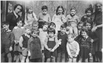 Group portrait of children in the Jewish kindergarten in Leipzig, Germany,

Among those pictured is Ruth Bild (front row, center).