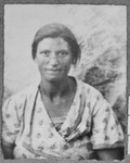 Portrait of Buena Sarfati, wife of Mati Sarfati.  She lived at Davidova 15 in Bitola.