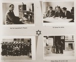 Four images of members of the Jewish police force at the Stuttgart DP camp.