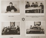 Four images of rabbis, yeshivas and cheders [religious elementary schools] at the Stuttgart DP camp.