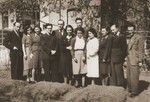 Group portrait of the teaching staff at the school in the Stuttgart DP camp.