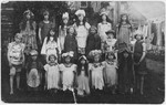 Children in the Yiddish school in Bielsk perform the play, "Among the Flowers".