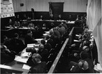 The members of the Tribunal hear evidence during the Krupp Trial.