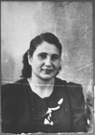 Portrait of Ana Kamchi, wife of Mois Kamchi.  She lived at Gostivarska 2 in Bitola.