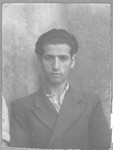 Portrait of Avram (M.) Benjakar.  He was a tailor.