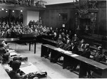View of the courtroom during a session of the Milch Trial.