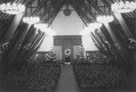 A Christmastime celebration in the dining hall of the Hitler Youth school in Braunschweig, where Solly Perel was enrolled.