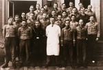 Group portrait of students and their instructor at the Hitler Youth training center in Braunschweig.