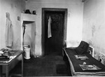 View of a jail cell in the Nuremberg prison, where the defendants of the International Military Tribunal trial of war criminals were confined.
