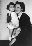 A Jewish child from Slovakia poses with the Hungarian woman who hid her in Budapest during the last six months of the war.