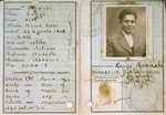 A false identification card issued by local church authorities to the Croatian Jew, Zdenko Bergl, who was then living in "free-confinement" with the Mitrani-Andreoli family in Modena, Italy, under the name of Luigi Bianchi.