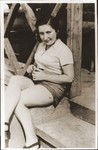 Portrait of a young Jewish woman in the Dabrowa Gornicza ghetto.