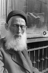 Portrait of an elderly bearded Jew in the Warsaw ghetto.