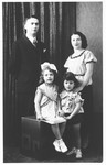 Prewar studio portrait of the Szajnfeld family.