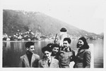 Jewish students go for a boat ride in the lake district in northern Italy.