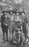 Group portrait of Jewish boy scouts in Salonika.

Among those pictured is Samuel Rouben.