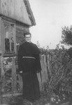 Portrait of Father Czeslaw Baran, a teacher at the convent school in Kostowiec near Warsaw, where Jewish children were hidden during the German occupation.