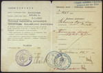 Card issued by the Slovak Ministry of Interior testifying that Izidor Schwarz is excluded from labor duty and from concentration in a labor camp, as 
stipulated by the decree 198/1941.n.