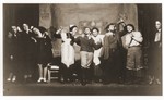 Students of the Yehudia Jewish gymnasium for girls in Warsaw, in a performance of the play, "Mazel Tov," by Shalom Aleichem.