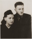 Portrait of Benjamin and Vladka Miedzyrzecki in Lodz soon after the war.