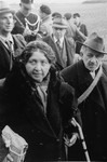An elderly Jewish couple on their way from Hooghalen to the Westerbork transit camp.