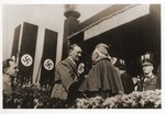 Adolf Hitler greets Munich Nuncio Archbishop Alberto Vassallo di Torregrossa, Munich, 1933.