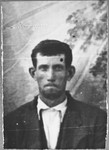 Portrait of Moshe Kalderon.  He was a laborer.  He lived at Ferizovatska 32 in Bitola.