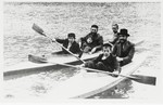 A group of religious Jews goes on a kayaking excursion.