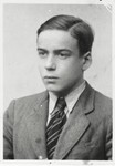 Identification photograph of Mordechai Majranc taken in Rzeszow while in hiding.