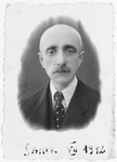 Identification photograph of Rabbi Tuvia Horowitz taken after he shaved his beard.