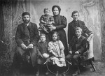 Family photograph of Samuel and Rachel Weiss and their five children: Sarah, Regina (donor's mother), Max, David and Adolph.