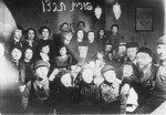Members of the extended Rosental Vigotska family attend a family celebration on Purim.