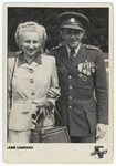 Wedding portrait of a female survivor and a Jewish officer in the first Czech  Army.