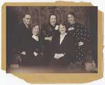 Portrait of an Austrian Jewish family.

Pictured is Frima Hochstaet (second from the right) and four of her children (left to right): Max, Regina orGreta, Sarafina, and Regina or Greta.